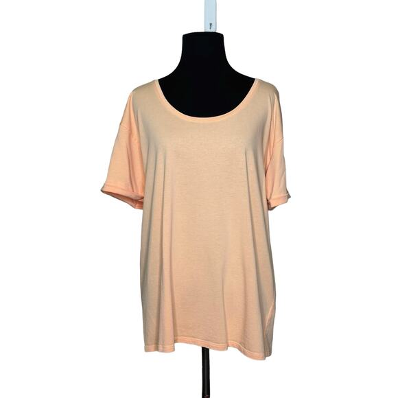 J. Jill melon orange short sleeves t shirt size L - Picture 1 of 15